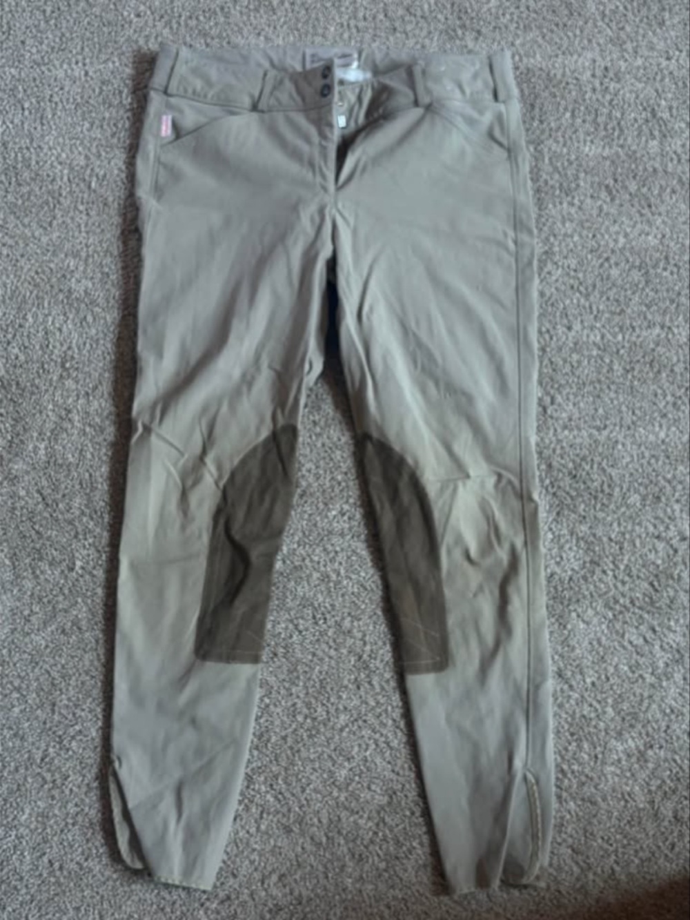 The Tailored Sportsman Tan Breeches with Knee Patches- 32R- Used